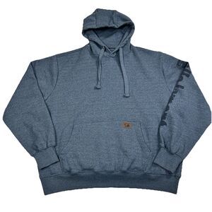 Wells Lamont Hoodie Sweatshirt Mens XL Pullover Blue Heather Pockets Outdoors
